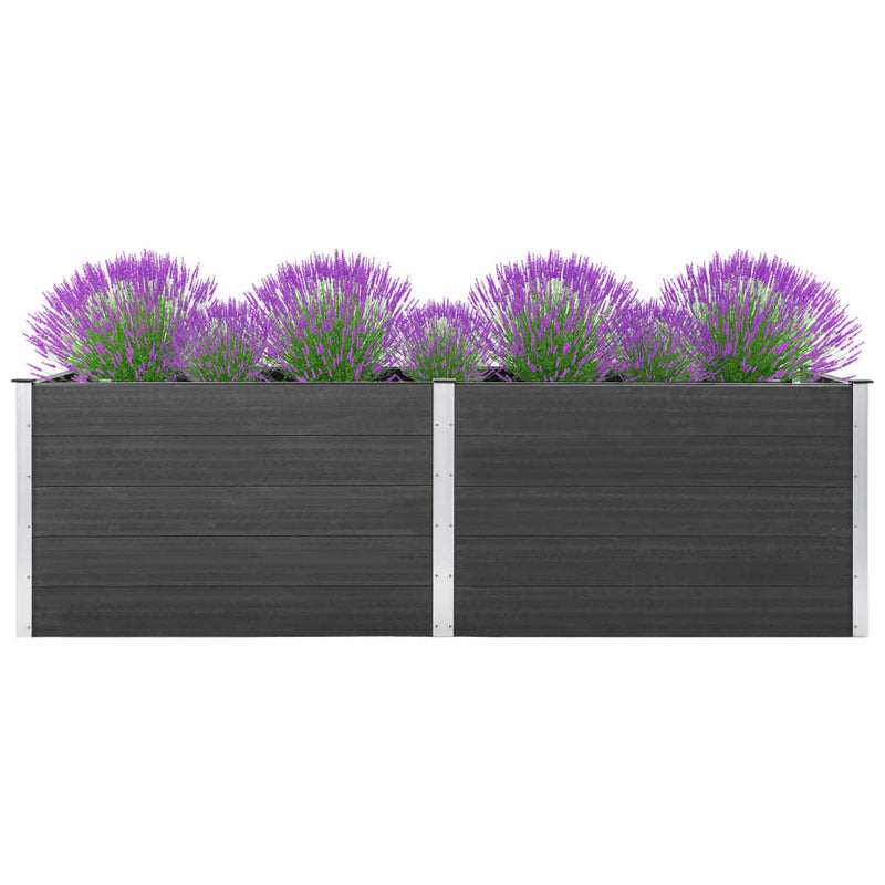 Afbeelding laden in galerijviewer, VidaXL Plantenbak verhoogd 200x50x91 cm HKC grijs
