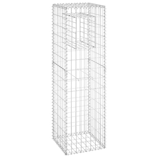 Vidaxl schanskorf paal 40x40x140 cm ijzer