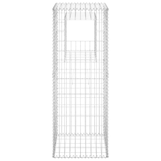 Vidaxl schanskorf paal 50x50x140 cm ijzer