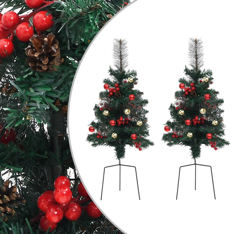 Afbeelding laden in galerijviewer, Vidaxl tuinkerstbomen 2 st 76 cm pvc
