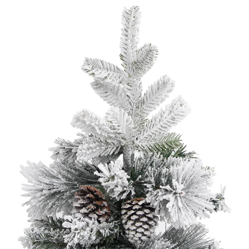 Afbeelding laden in galerijviewer, Vidaxl kerstboom met dennenappels en sneeuw 150 cm pvc en pe
