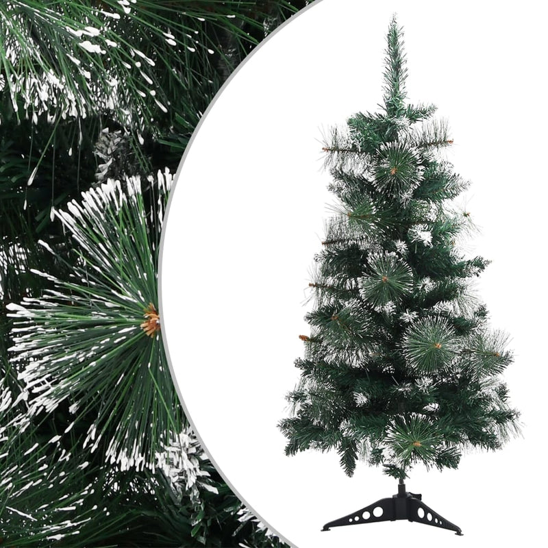 Afbeelding laden in galerijviewer, VidaXL Kunstkerstboom met standaard 90 cm PVC groen en wit
