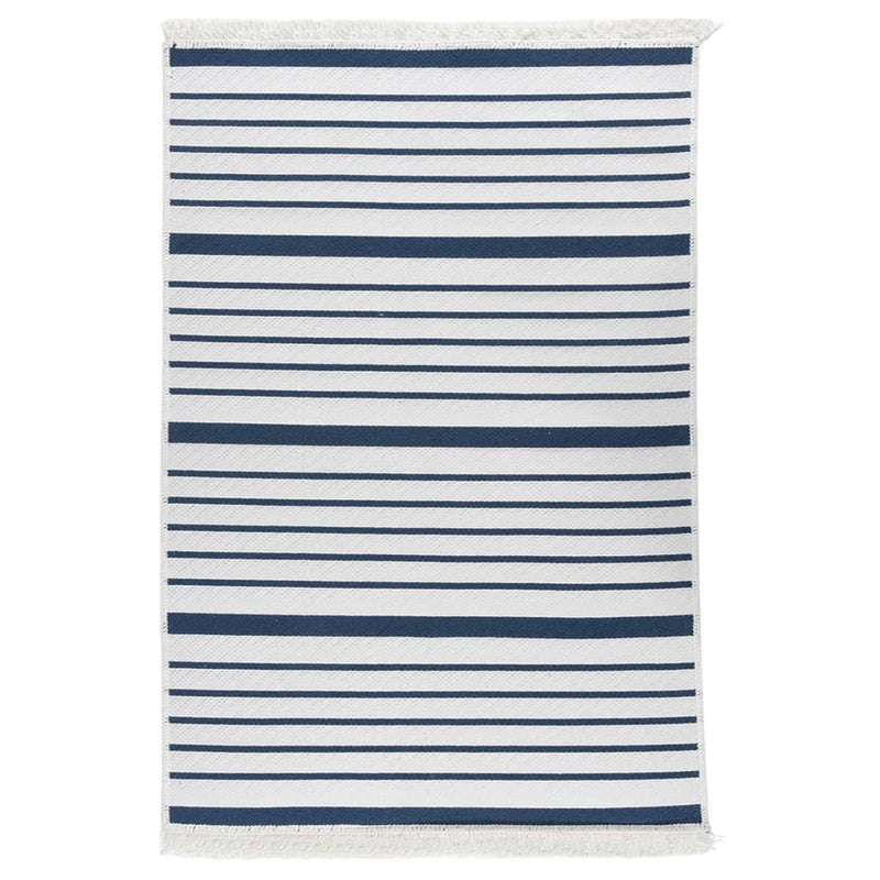 Afbeelding laden in galerijviewer, VidaXL Vloerkleed 160x230 cm katoen marineblauw
