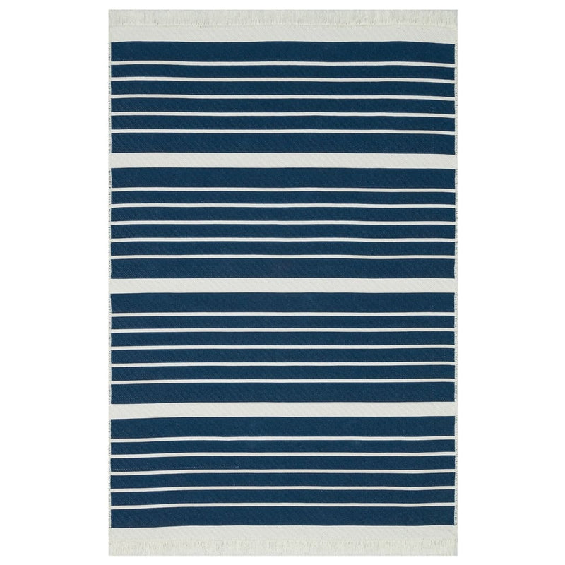 Afbeelding laden in galerijviewer, VidaXL Vloerkleed 160x230 cm katoen marineblauw
