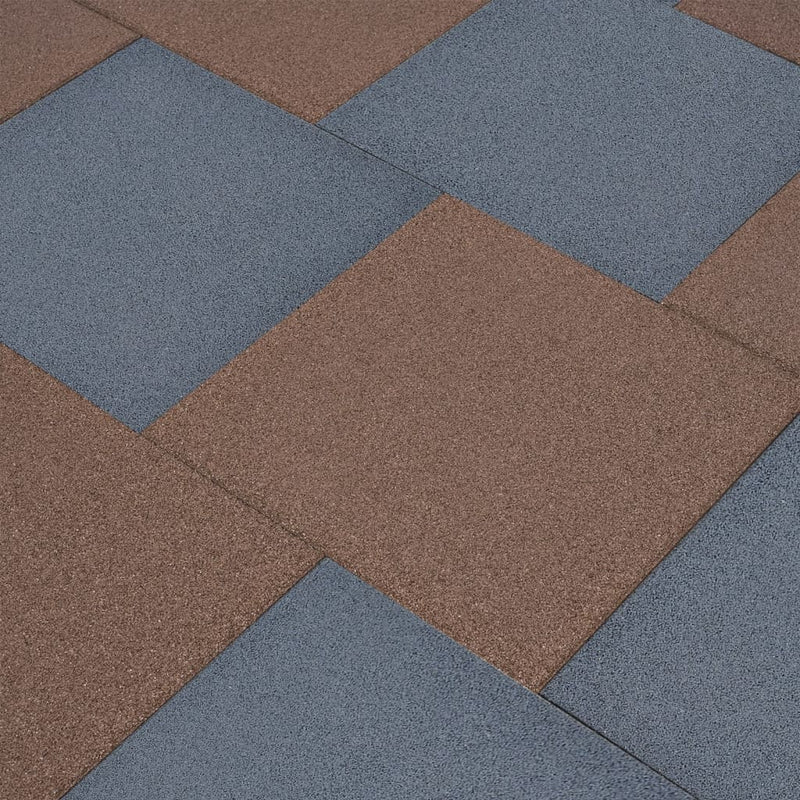 Afbeelding laden in galerijviewer, Vidaxl valtegels 6 st 50x50x3 cm rubber grijs
