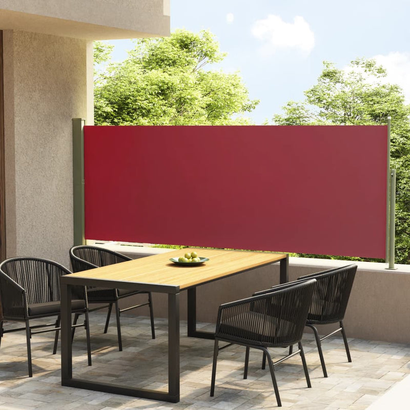 Afbeelding laden in galerijviewer, Vidaxl windscherm uittrekbaar 117x300 cm rood
