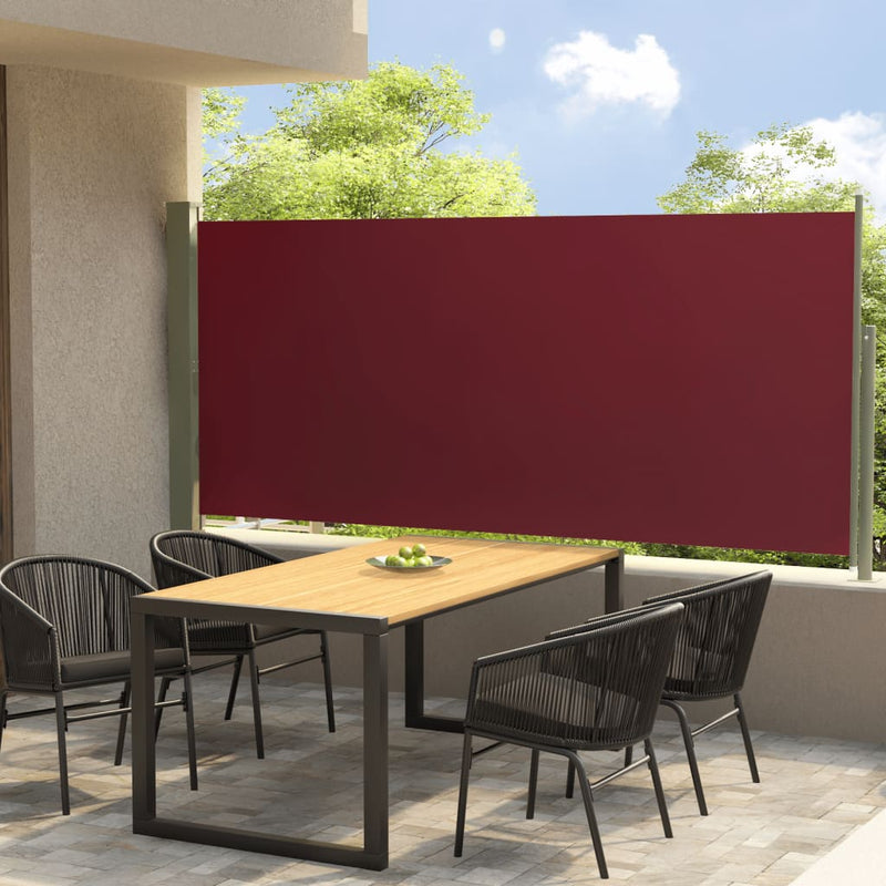Afbeelding laden in galerijviewer, VidaXL Tuinscherm uittrekbaar 140x300 cm rood
