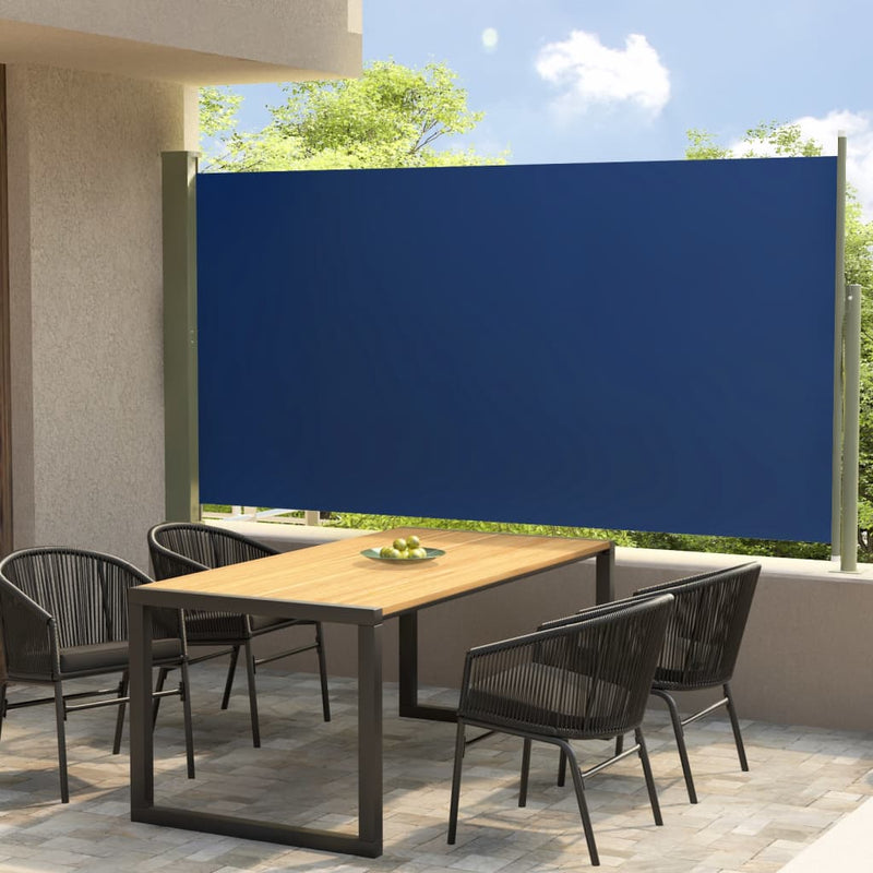 Afbeelding laden in galerijviewer, VidaXL Tuinscherm uittrekbaar 160x300 cm blauw
