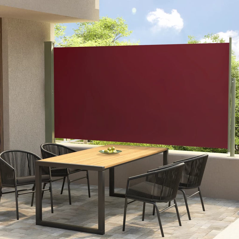 Afbeelding laden in galerijviewer, VidaXL Tuinscherm uittrekbaar 160x300 cm rood
