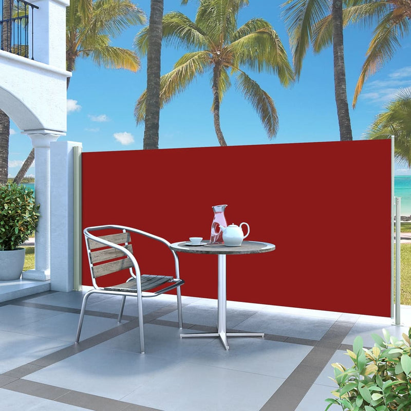 Afbeelding laden in galerijviewer, Vidaxl tuinscherm uittrekbaar 140x300 cm rood

