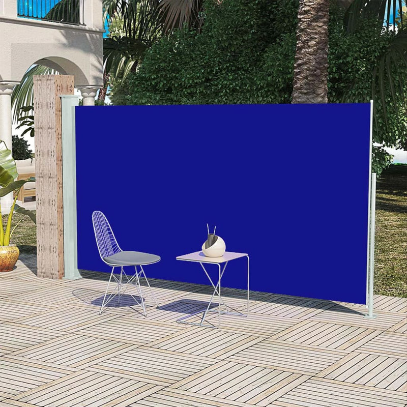Afbeelding laden in galerijviewer, Vidaxl tuinscherm uittrekbaar 160x300 cm blauw
