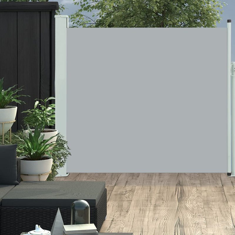Afbeelding laden in galerijviewer, VidaXL Tuinscherm uittrekbaar 170x300 cm grijs
