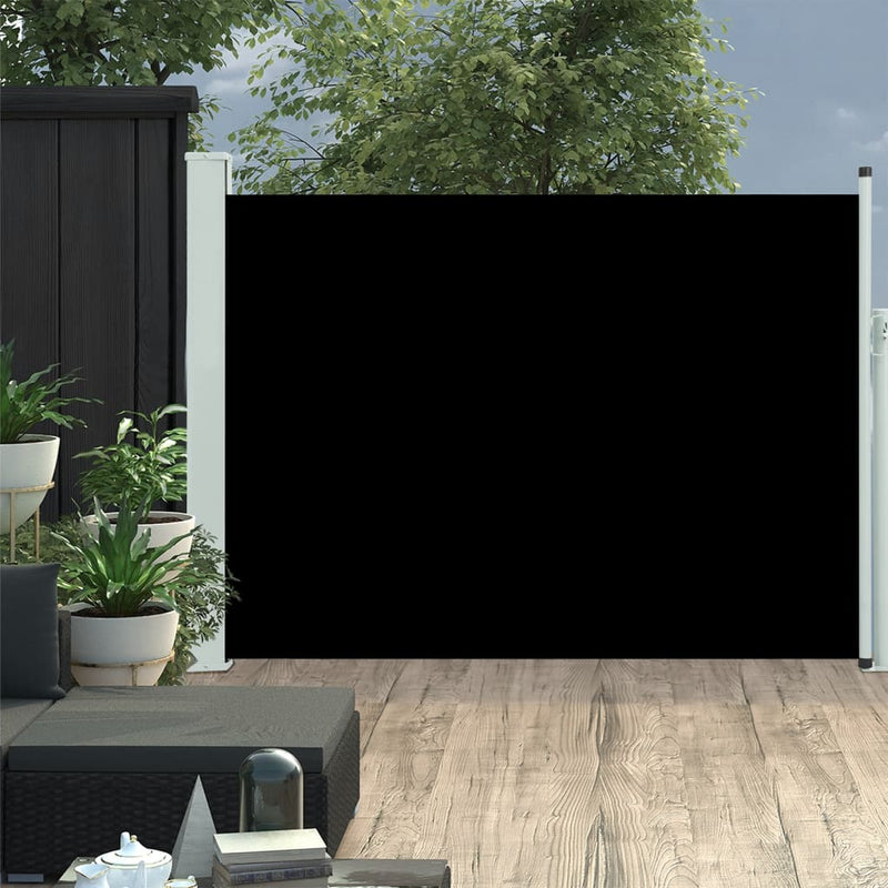Afbeelding laden in galerijviewer, VidaXL Tuinscherm uittrekbaar 117x500 cm zwart
