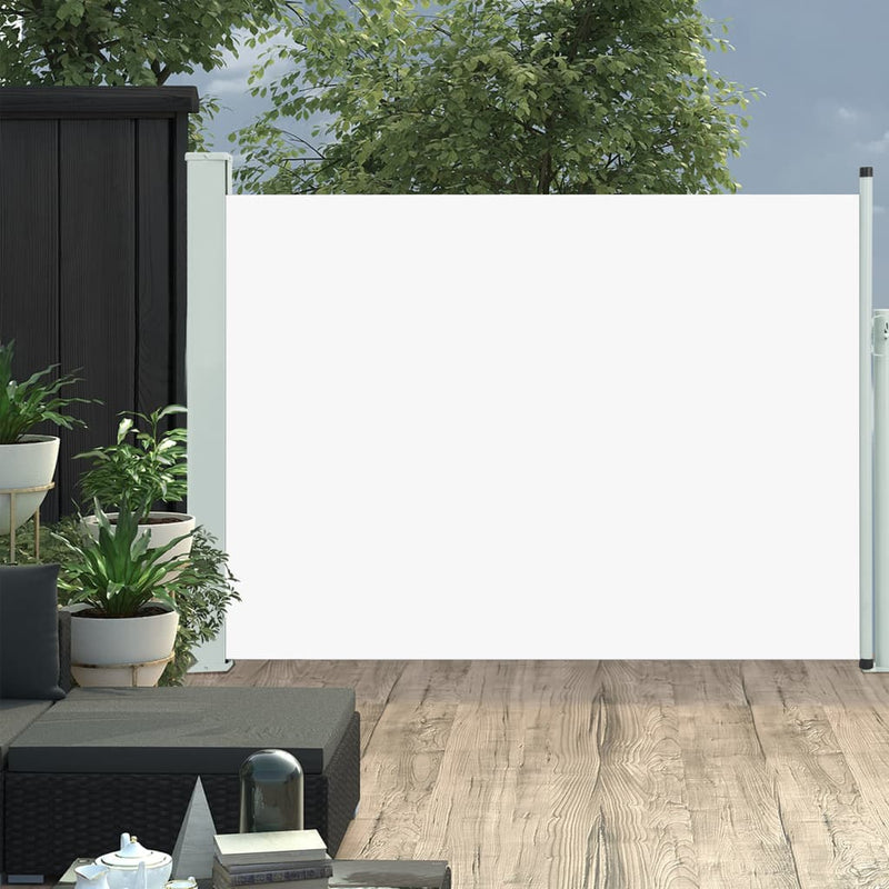 Afbeelding laden in galerijviewer, VidaXL Tuinscherm uittrekbaar 117x500 cm crème
