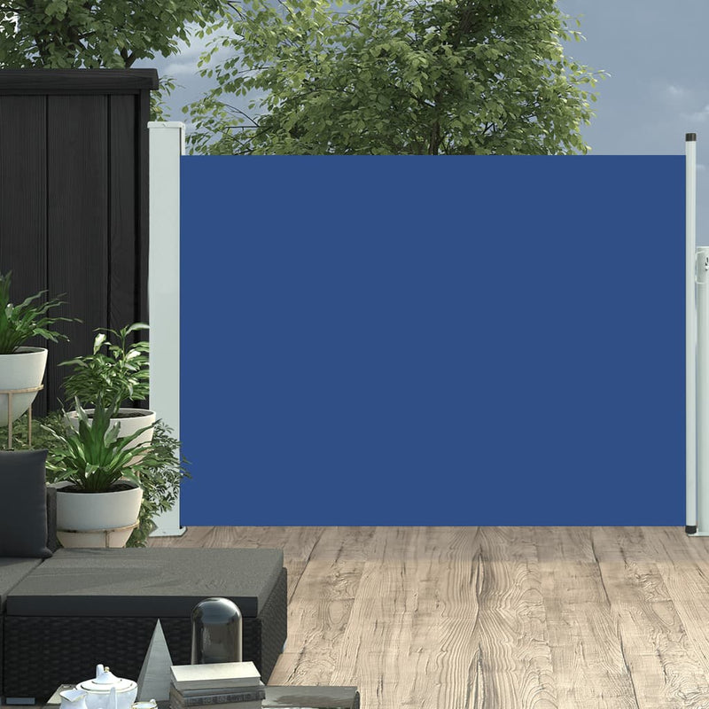 Afbeelding laden in galerijviewer, VidaXL Tuinscherm uittrekbaar 117x500 cm blauw
