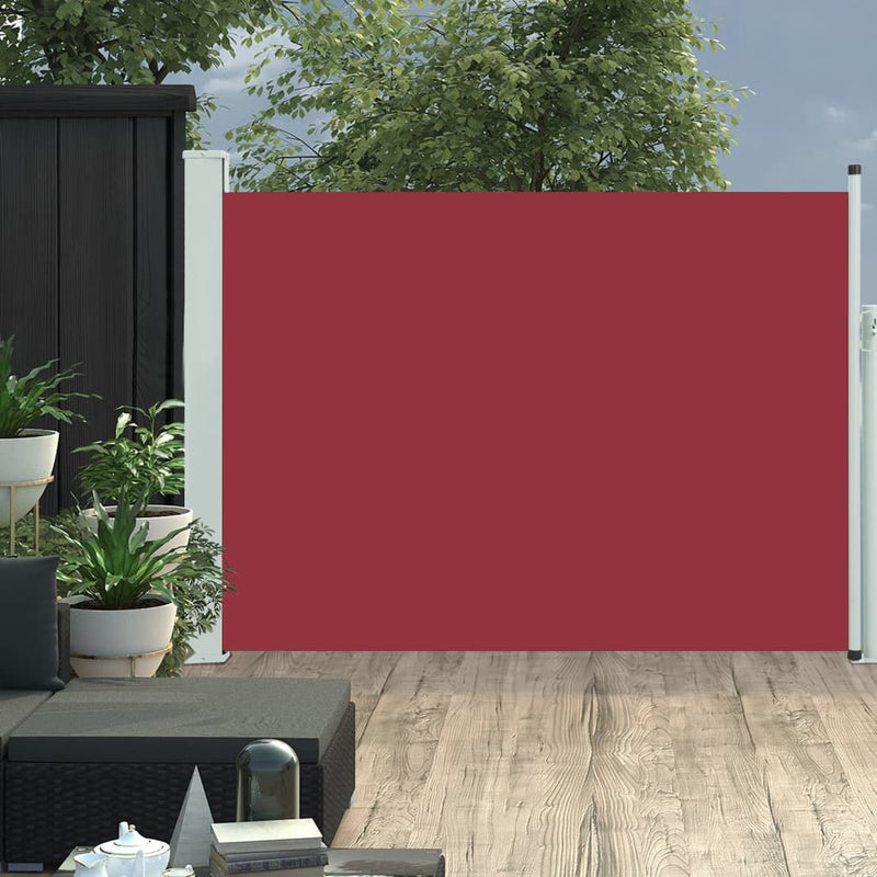 Afbeelding laden in galerijviewer, VidaXL Tuinscherm uittrekbaar 117x500 cm rood
