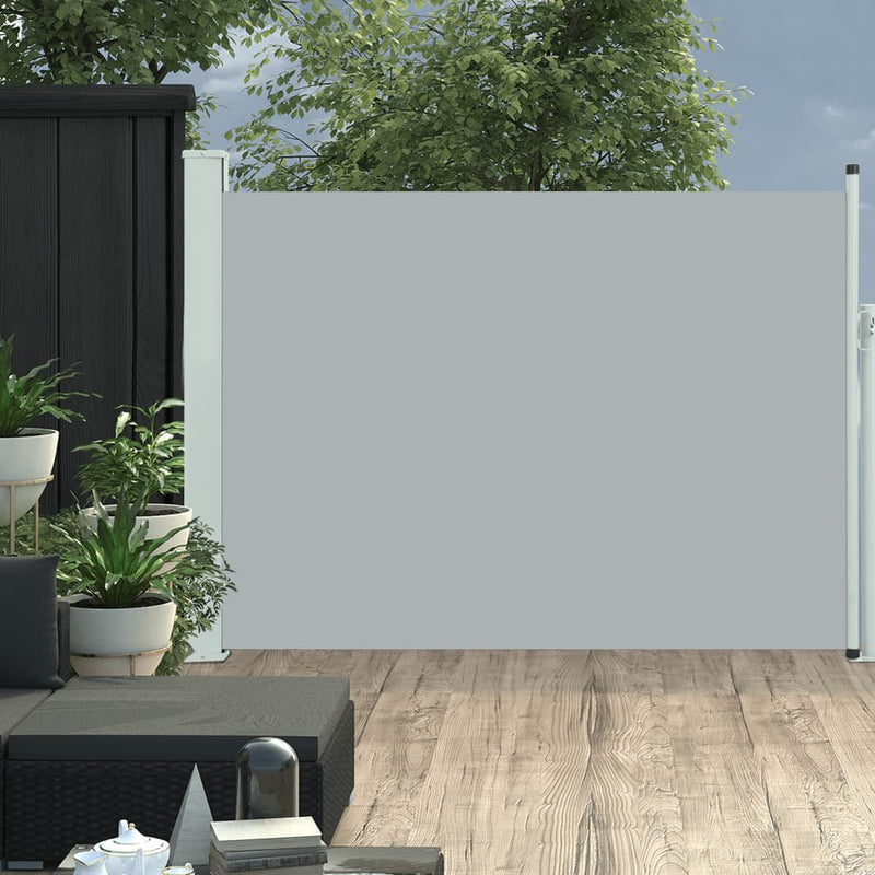 Afbeelding laden in galerijviewer, VidaXL Tuinscherm uittrekbaar 117x500 cm grijs
