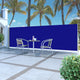 Vidaxl tuinscherm uittrekbaar 160x500 cm blauw
