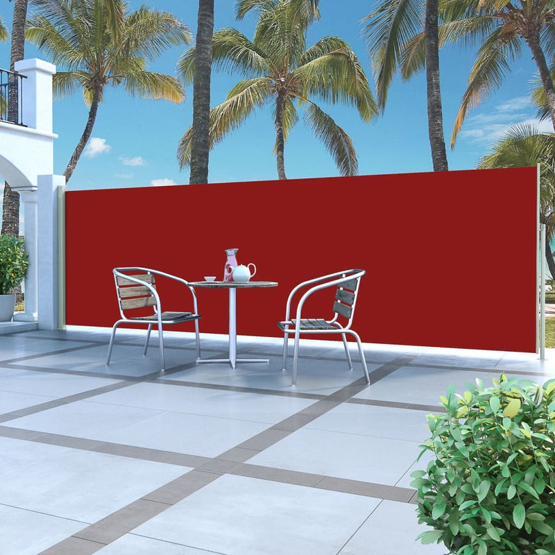 Afbeelding laden in galerijviewer, Vidaxl tuinscherm uittrekbaar 160x500 cm rood

