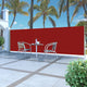 Vidaxl tuinscherm uittrekbaar 160x500 cm rood
