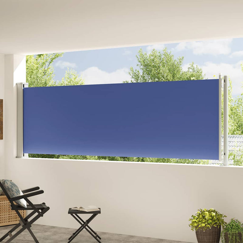 Afbeelding laden in galerijviewer, Vidaxl tuinscherm uittrekbaar 117x600 cm blauw
