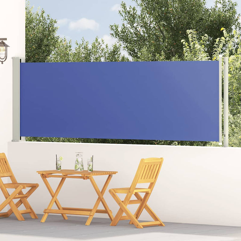 Afbeelding laden in galerijviewer, Vidaxl tuinscherm uittrekbaar 117x600 cm blauw
