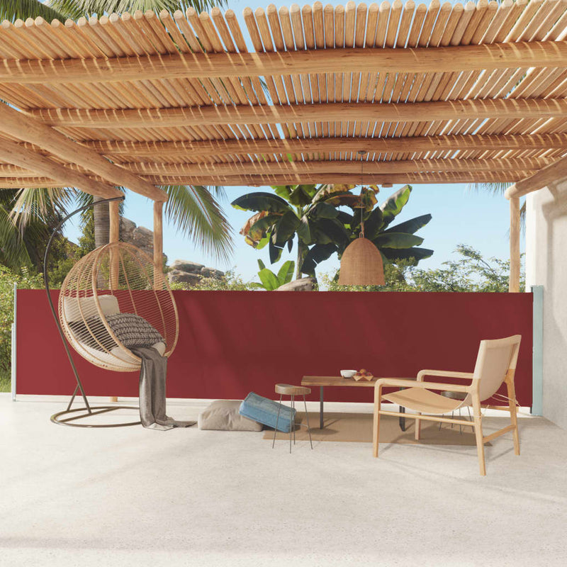 Afbeelding laden in galerijviewer, Vidaxl tuinscherm uittrekbaar 117x600 cm rood
