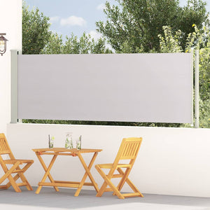 Vidaxl tuinscherm uittrekbaar 117x614 cm grijs