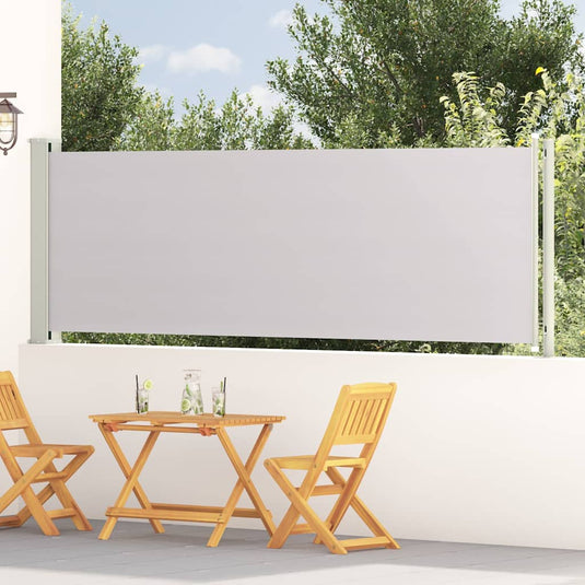 Vidaxl tuinscherm uittrekbaar 117x614 cm grijs