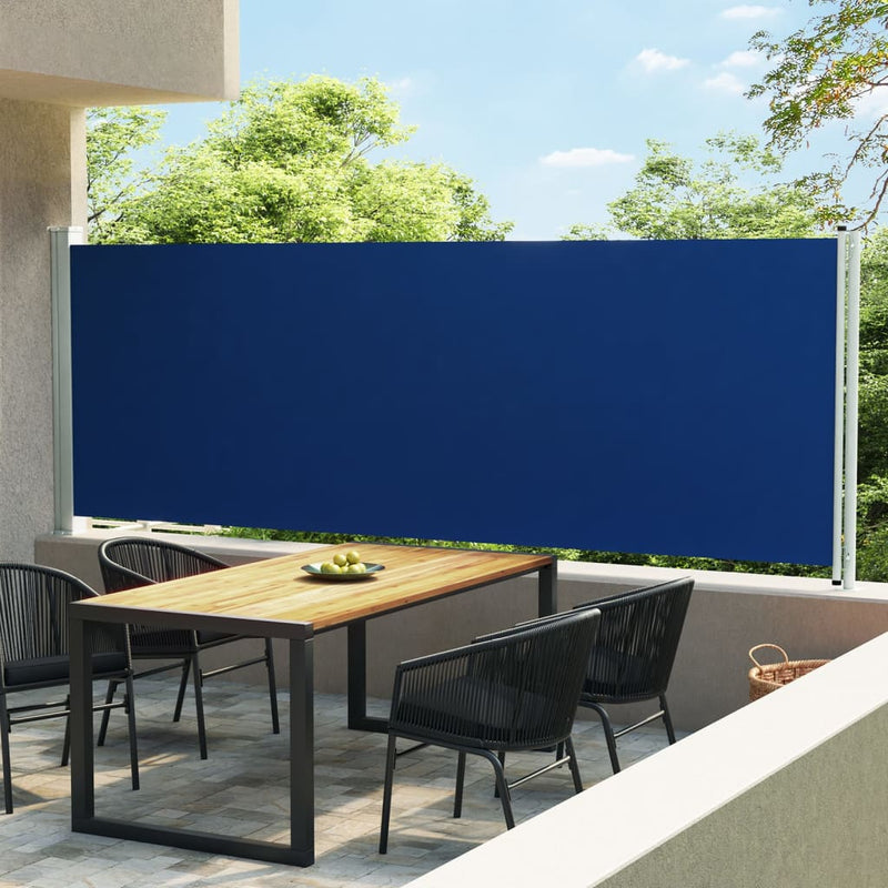 Afbeelding laden in galerijviewer, Vidaxl tuinscherm uittrekbaar 160x600 cm blauw
