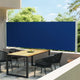 Vidaxl tuinscherm uittrekbaar 160x600 cm blauw