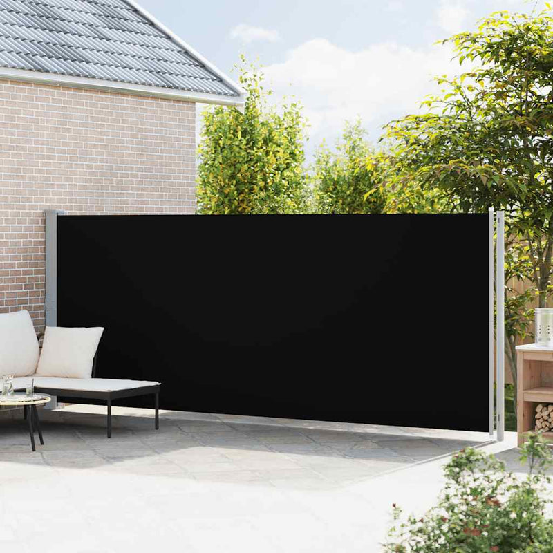 Afbeelding laden in galerijviewer, Vidaxl tuinscherm uittrekbaar 180x600 cm zwart
