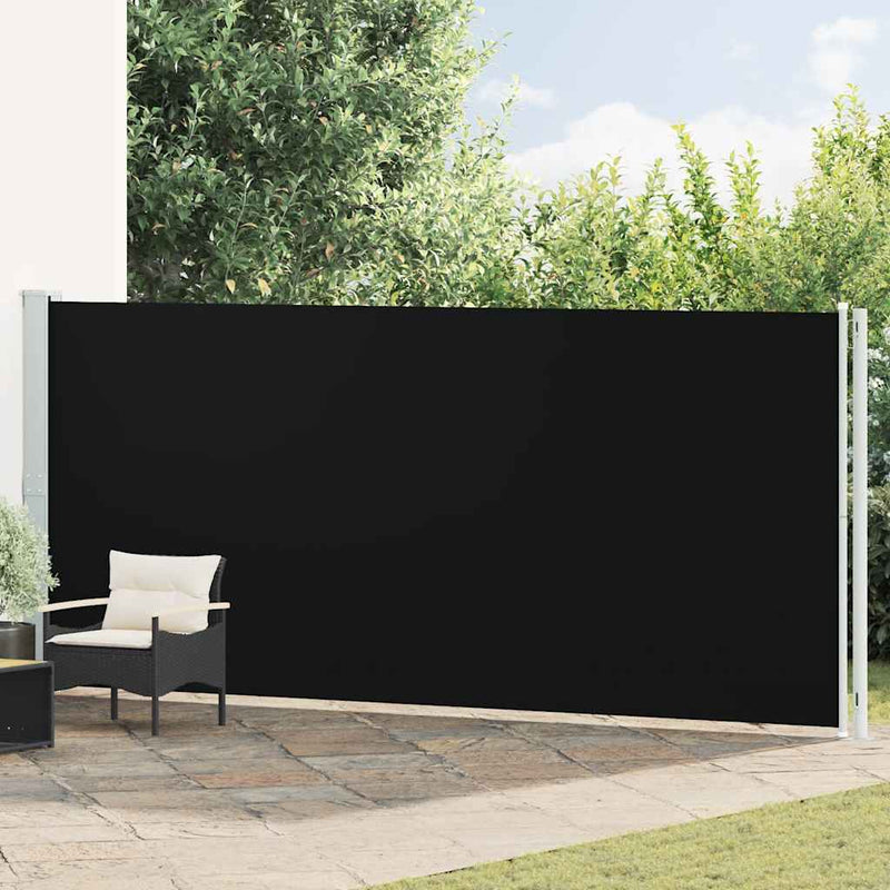 Afbeelding laden in galerijviewer, Vidaxl tuinscherm uittrekbaar 180x600 cm zwart
