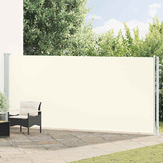 Vidaxl tuinscherm uittrekbaar 180x600 cm crème