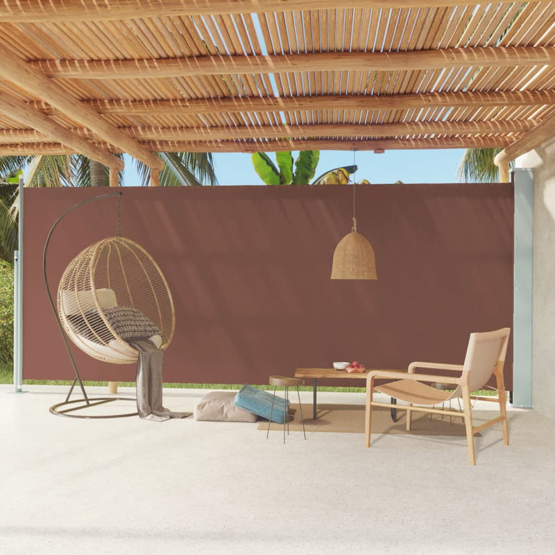 Afbeelding laden in galerijviewer, VidaXL Tuinscherm uittrekbaar 220x600 cm bruin
