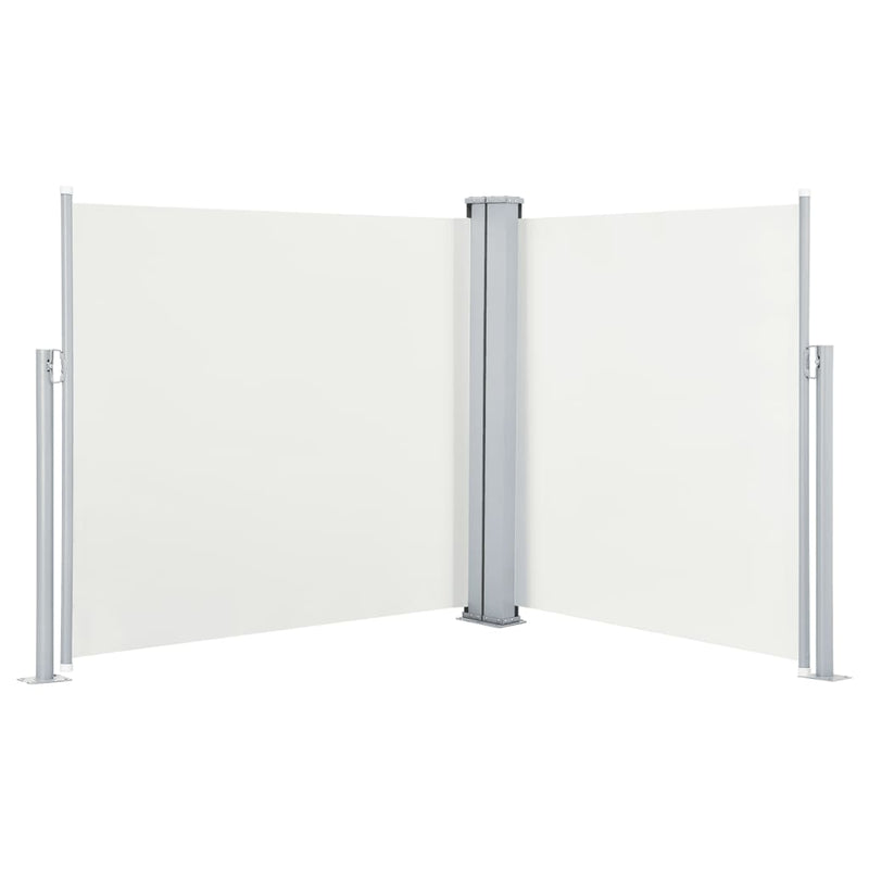 Afbeelding laden in galerijviewer, VidaXL Windscherm uittrekbaar 117x600 cm crèmekleurig
