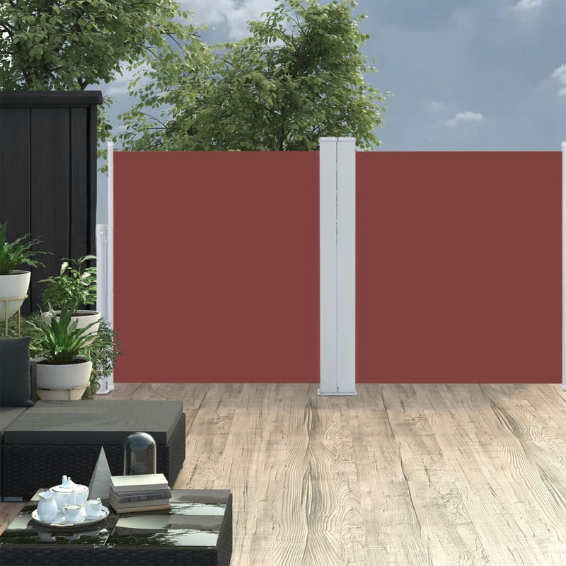 Afbeelding laden in galerijviewer, VidaXL Windscherm uittrekbaar 117x600 cm bruin
