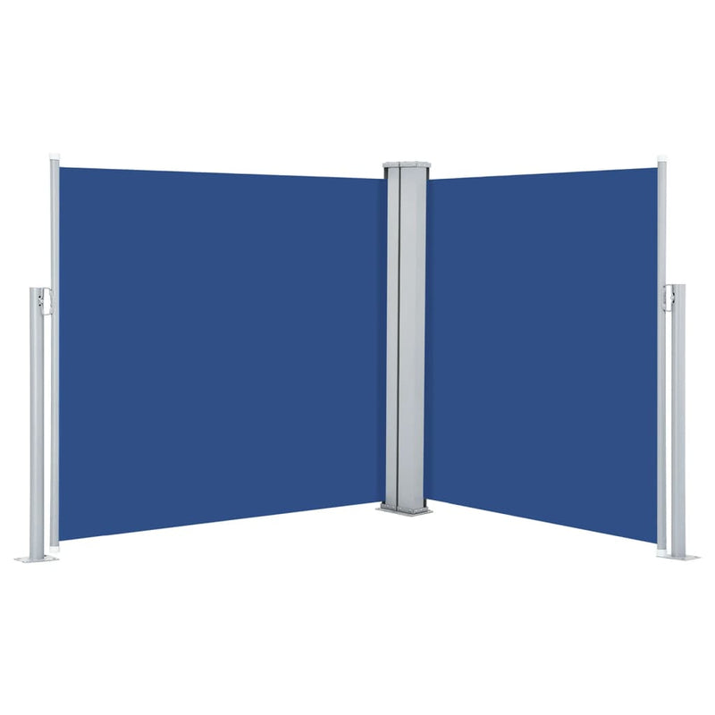 Afbeelding laden in galerijviewer, VidaXL Windscherm uittrekbaar 117x600 cm blauw
