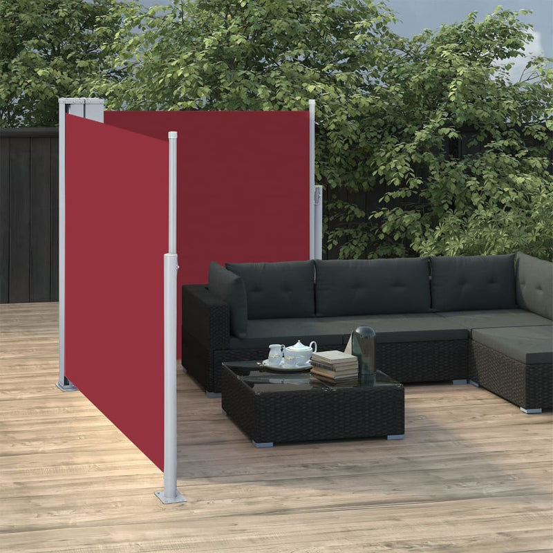Afbeelding laden in galerijviewer, VidaXL Windscherm uittrekbaar 117x600 cm rood
