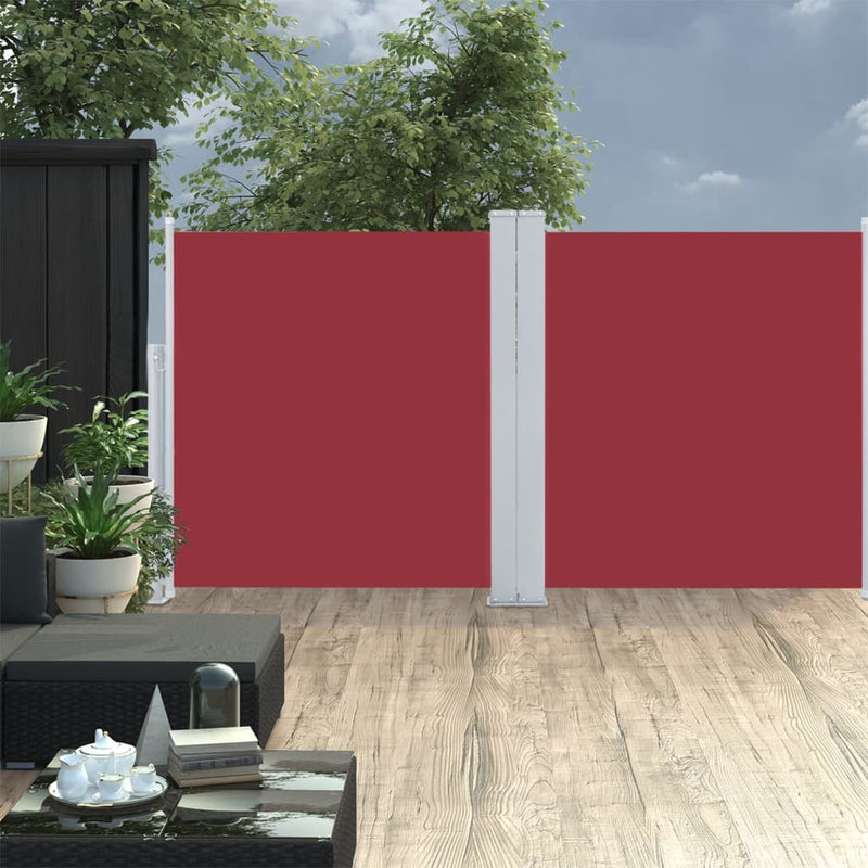 Afbeelding laden in galerijviewer, VidaXL Windscherm uittrekbaar 117x600 cm rood
