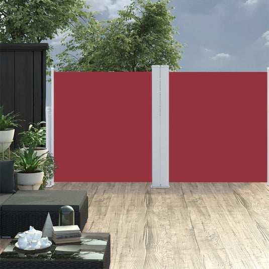 VidaXL Windscherm uittrekbaar 117x600 cm rood