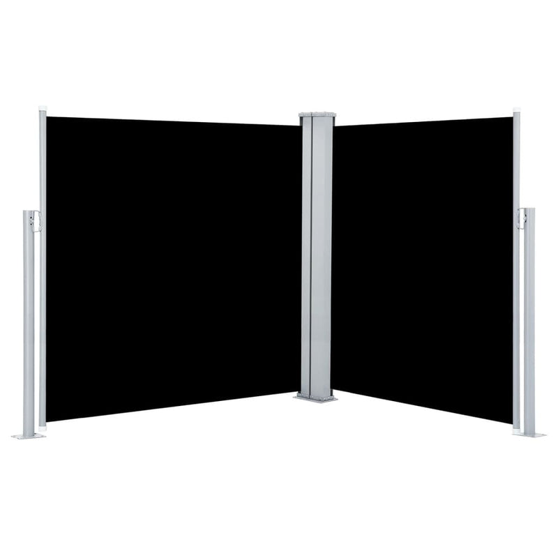 Afbeelding laden in galerijviewer, Vidaxl windscherm uittrekbaar 140x600 cm zwart
