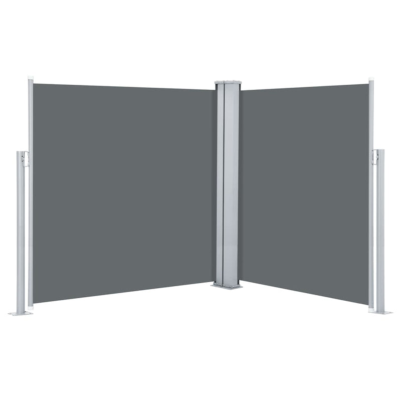 Afbeelding laden in galerijviewer, VidaXL Windscherm uittrekbaar 140x600 cm antraciet
