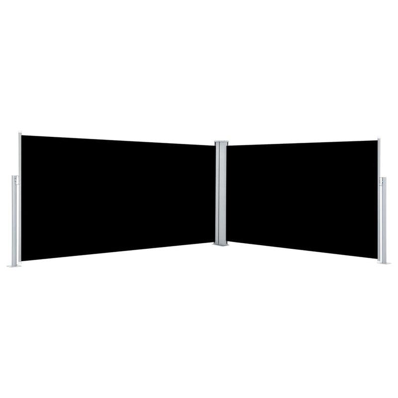 Afbeelding laden in galerijviewer, Vidaxl windscherm uittrekbaar 160x600 cm zwart
