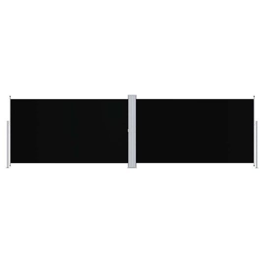 Vidaxl windscherm uittrekbaar 180x600 cm zwart