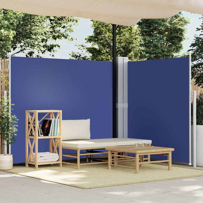 Afbeelding laden in galerijviewer, Vidaxl windscherm uittrekbaar 180x600 cm blauw
