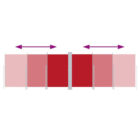 Vidaxl windscherm uittrekbaar 180x600 cm rood