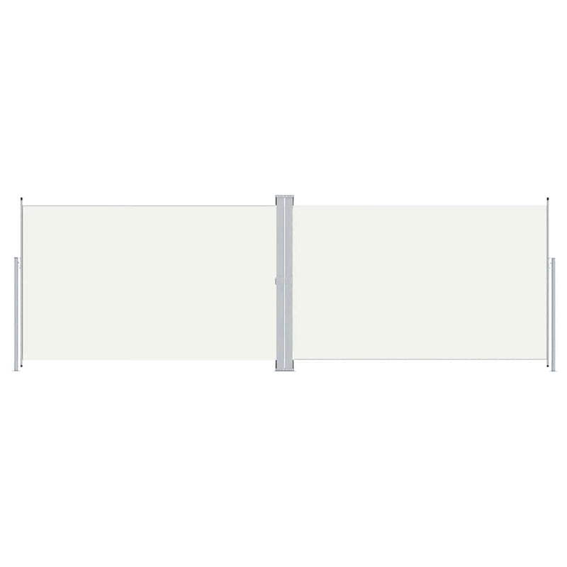 Afbeelding laden in galerijviewer, Vidaxl windscherm uittrekbaar 200x600 cm crèmekleurig
