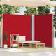 Vidaxl windscherm uittrekbaar 200x600 cm rood