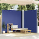 Vidaxl windscherm uittrekbaar 220x600 cm blauw